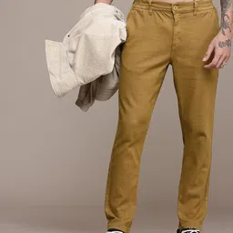 The Roadster Life Co. Men Tapered Fit Chinos Trousers-picture-26