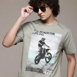 The Roadster Lifestyle Co. Printed Pure Cotton T-shirt-picture-15