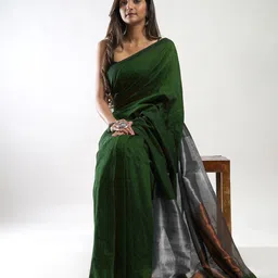 TEEJH Zari Detail Pure Cotton Saree-image-69