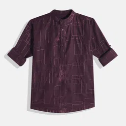 CHARCHIT Boys Comfort Embroidered Pure Cotton Casual Shirt-image-29