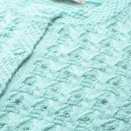 Pierre Carlo Cable Knit Cardigan with Embellished Detail image 5