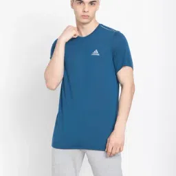 Adidas Blue Regular Fit Sports T-Shirt-image-47