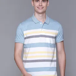 SANE ORIGINALS Men Striped Polo Collar T-shirt-picture-12