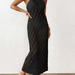 JC Mode Self Design V-Neck Swimwear Cover Up Top-image-68