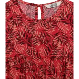 Cantabil Kids Red Printed Dress image 3