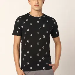 Ajile by Pantaloons Black Cotton Slim Fit Printed Lounge T-Shirt-picture-27