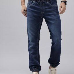 SPYKAR Men High-Rise Light Fade Stretchable Denim Joggers-picture-34