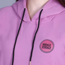 Deefab Women Printed Hooded Sweatshirt image 3