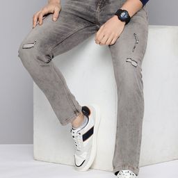 Aeropostale Men Tapered Fit Low Distress Light Fade Stretchable Jeans-picture-44