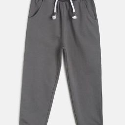 MINIKLUB Kids Grey Solid Joggers-picture-8