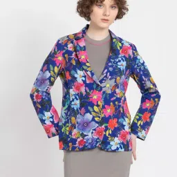SHAYE Multicolor Floral Print Blazer-image-84