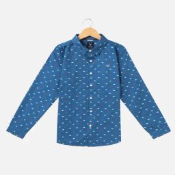 Allen Solly Junior Blue Printed Shirt-picture-2