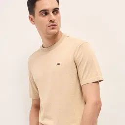 THE BEAR HOUSE Men Solid Round Neck Cotton T-shirt-picture-58