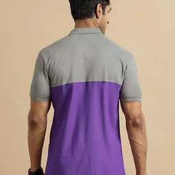 ECOLINE Clothing Men Antimicrobial Colourblocked Polo Collar T-shirt image 4