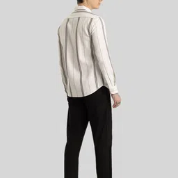 Snitch Men Smart Slim Fit Opaque Striped Casual Shirt image 4