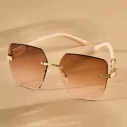 Joker & WItch Brown Gradient Square Sunglasses for Women image 2