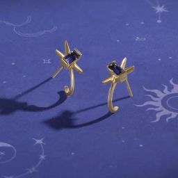 Mia by Tanishq Twinkling Tranquillity Lolite 14k Gold Stud Earrings-picture-36