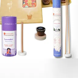 GaneshaSpeaks 15-Pcs Brown Wooden Dhoop Cup, Dhoop Stick & 40-Pcs Incense Stick-image-97