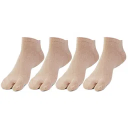 Bonjour Women Pack Of 4 Cotton Ankle-Length Socks-image-57
