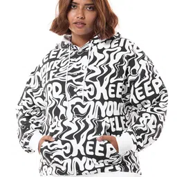 Bewakoof Plus Women Printed Hooded Sweatshirt-picture-27