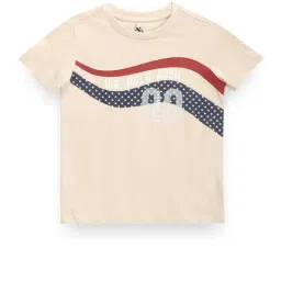 U.S. Polo Assn. Kids Beige Printed T-Shirt-image-53