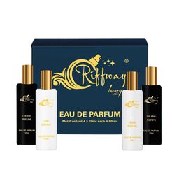 riffway Set Of 4 Venus, Cube, Cherish & The King Long Lasting EDP 20 ml Each-picture-5