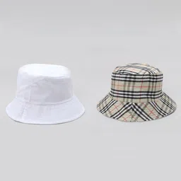 TIPY TIPY TAP Kids Checked Cotton Reversible Bucket Hat-picture-39