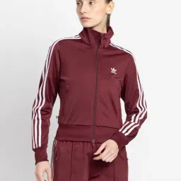 Adidas Originals Maroon Striped Jacket-image-7