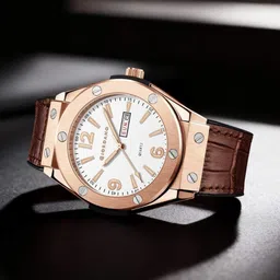 GIORDANO Men Dial & Leather Straps Analogue Watch GZ-50176-03 image 4