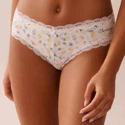 La Vie En Rose White Super Soft Lace Trim Cheeky Bikini Panty-picture-39