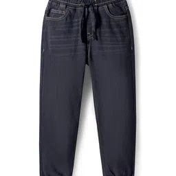 Pine Kids Denim Woven Full Length Washed Jeans - Black-picture-25