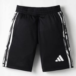 Adidas Kids Knit Shorts With Logo Print - Black-picture-16