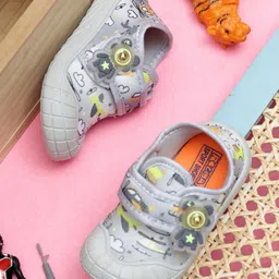 TOMSY CHOICE Vehicles Printed Velcro Closure Shoes -Grey-picture-23