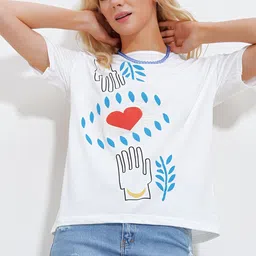 Trend Alacati stili Women Printed Pockets T-shirt-picture-14