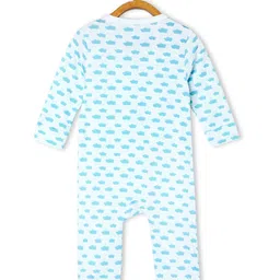 The Mom Store Pack Of 2 Full Sleeves Elephants & Happy Clouds Printed Rompers - Multi Colour image 4