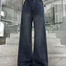 LULU & SKY Girls Wide Leg High-Rise Light Fade Jeans image 2