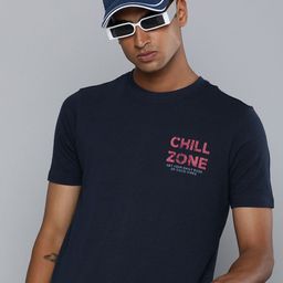 r.code by the roadster life co. R Code by The Roadster Life Co Men Navy Blue T-shirt-picture-16