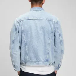 GAP Blue Regular Fit Solid Jacket image 2