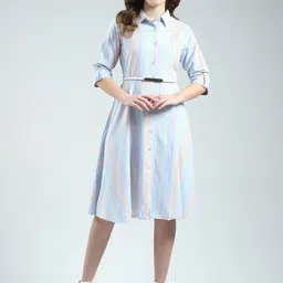 Monte Carlo Women Striped Shirt Dress-picture-42