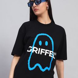 GRIFFEL Women Printed Pure Cotton Pockets T-shirt-picture-28