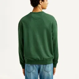 Levi's Green Cotton Regular Fit Logo Printed Sweatshirt image 2