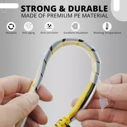 Robustt 25 m Flexible and Bendable Transparent Polyethylene Spiral Wrap Band (Pack of 5) image 3