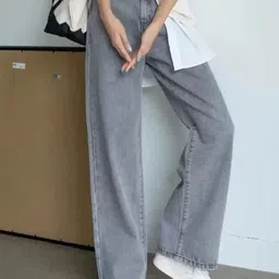 A1TUFF Women Jean Relaxed Fit High-Rise Light Fade Stretchable Jeans image 2