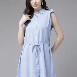 TERRANOVA Flutter Sleeve Shirt Mini Dress-picture-10