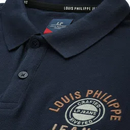 Louis Philippe Jeans Polo Collar Pure Cotton Slim Fit T-shirt image 2