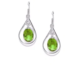 Bamboo Tree Jewels Green Teardrop Shaped Drop Earrings-picture-42