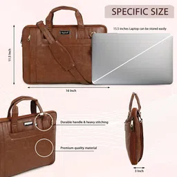 Highlark Men Textured Messenger Laptop Bag With Multiple Organisers Strong Handle image 4