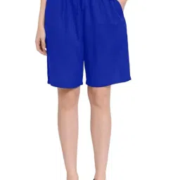 PATRORNA Dark Blue Regular Fit Shorts-image-45