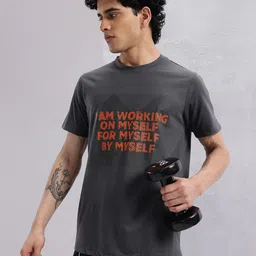 HRX by Hrithik Roshan Typography Printed Training Longline T-shirt-picture-14