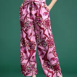 DressBerry Women Floral Printed Flared Trousers-picture-20